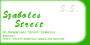 szabolcs streit business card